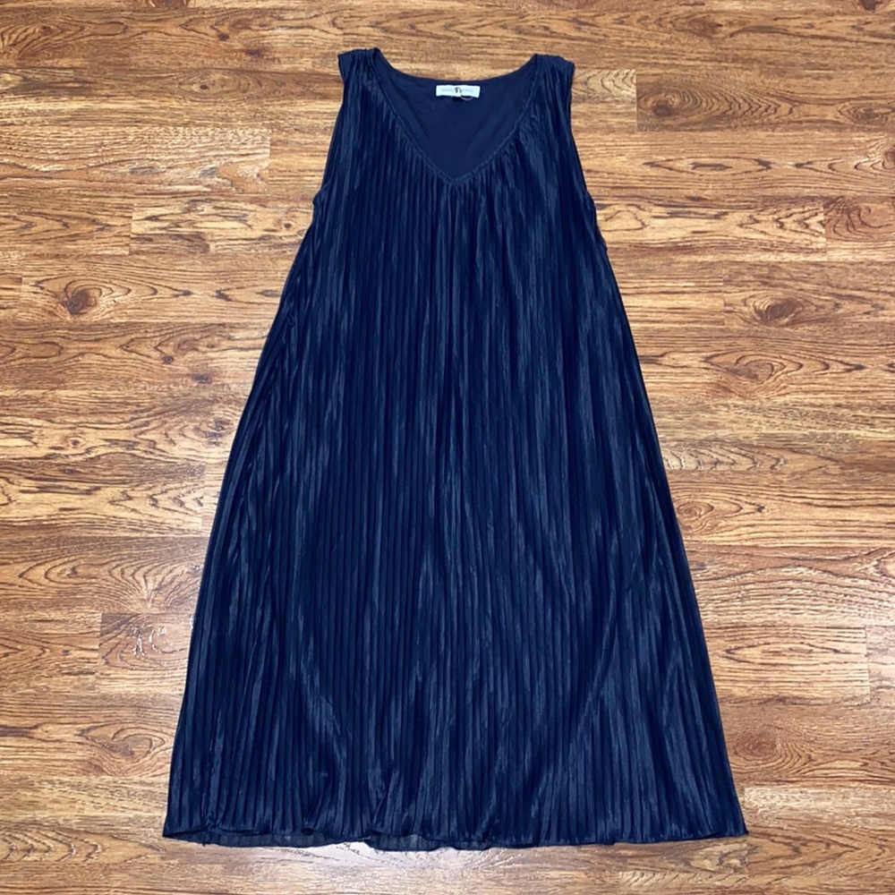 Banana Republic Navy Blue Pleated Dress